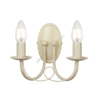 Elstead Lighting / Wall Lights / Minster 2 Ivory & Gold Patina