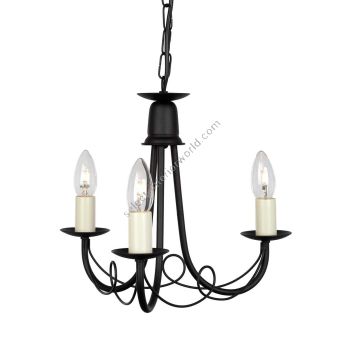 Elstead Lighting / Chandeliers / Minster 3 Black
