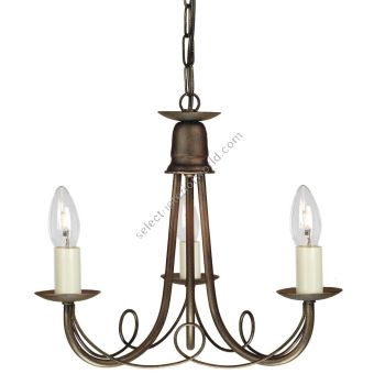 Elstead Lighting / Chandeliers / Minster 3 Black & Gold Patina