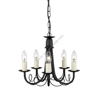 Elstead Lighting / Chandeliers / Minster 5 Black
