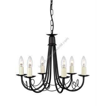 Elstead Lighting / Chandeliers / Minster 6 Black