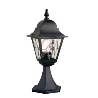 Elstead Lighting / Outdoor Pedestal Lights / Norfolk 1 Lantern Black