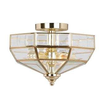 Elstead Lighting / Ceiling Lights / Old Park 2 Semi-Flush Polished Brass