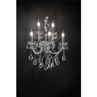 Italian Luxury Lighting / Wall Sconces / Maria Theresa Silver 5 Lights OPERA 005