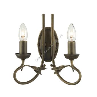 Elstead Lighting / Wall Lights / Olivia 2 Black & Gold Patina
