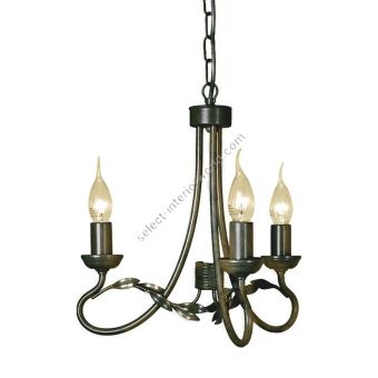 Elstead Lighting / Chandeliers / Olivia 3 Black & Gold Patina
