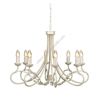 Elstead Lighting / Chandeliers / Olivia 8 Ivory & Gold Patina