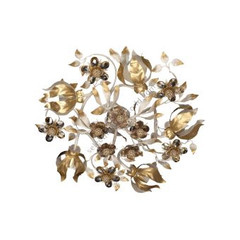 Mechini / Ceiling Lights / Coloured Bohemian Crystal & Murano Glass and Porcelain P357/5 Bis