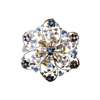 Mechini / Ceiling Lights / Coloured Bohemian Crystal and Murano Glass P583/6