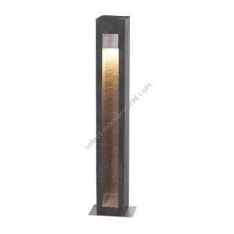 Elstead Lighting / Outdoor Bollard Lights / Parkstone Large LED Basalt Stone with Stainless Steel