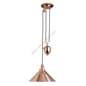 Elstead Lighting / Pendant Lights / Provence Rise and Fall Polished Copper
