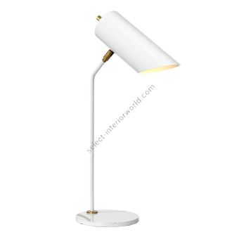 Elstead Lighting / Table Lamps / Quinto White & Aged Brass