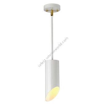 Elstead Lighting / Pendant Lights / Quinto 1 White Aged Brass