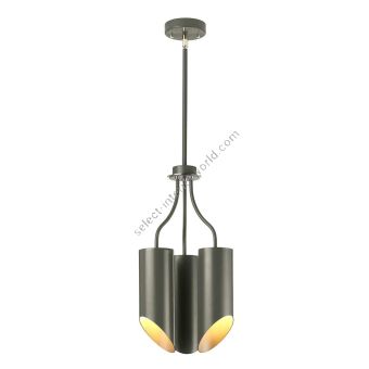 Elstead Lighting / Chandeliers / Quinto 3 Dark Grey Polished Nickel