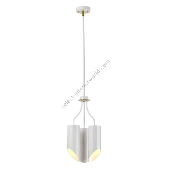 Elstead Lighting / Chandeliers / Quinto 3 White Aged Brass