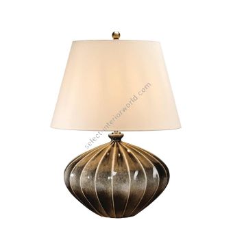 Elstead Lighting / Table Lamps / Rib Pumpkin Brown and Black