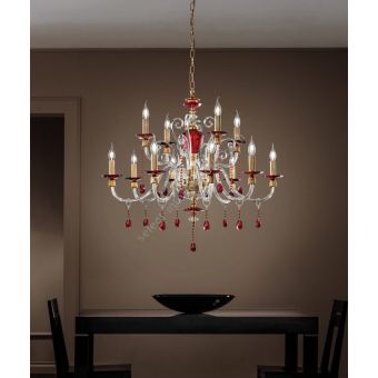 Euroluce Lampadari / Chandeliers / Rubino Alicante L8+4