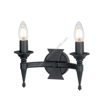 Elstead Lighting / Wall Lights / Saxon 2 Black