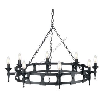 Elstead Lighting / Chandeliers / Saxon 8 Black