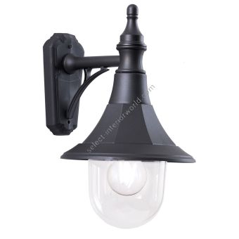 Elstead Lighting / Outdoor Wall Lights / Shannon 1 Down Lantern Black