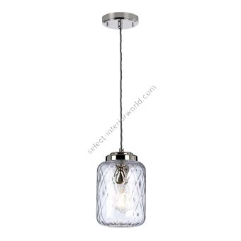 Elstead Lighting / Pendant Lights / Sola 1 Polished Nickel & Clear Glass