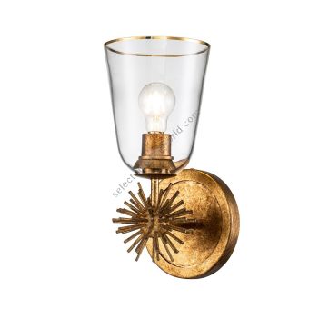Elstead Lighting / Wall Lights / Staring Distressed Gold