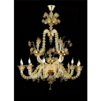 Italian Luxury Lighting / Chandeliers / Venetian Glass Murano Glass 12-Light V7478 012