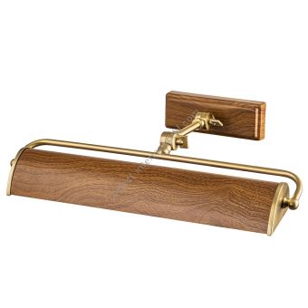 Elstead Lighting / Picture Lights / Winchfield 2lt Medium Aged Brass & Oak Effect