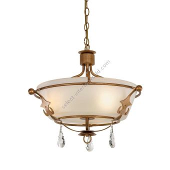 Elstead Lighting / Pendant Lights / Windsor 3 Semi-Flush Gold Patina