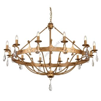Elstead Lighting / Chandeliers / Windsor 12 Gold Patina
