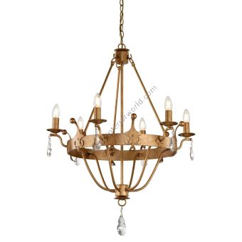 Elstead Lighting / Chandeliers / Windsor 6 Gold Patina