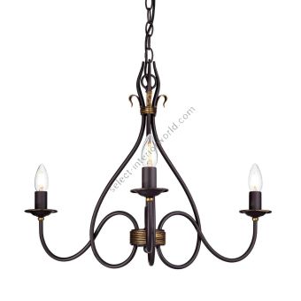 Elstead Lighting / Chandeliers / Windermere 3 Rust & Gold