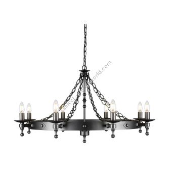 Elstead Lighting / Chandeliers / Warwick 8 Graphite Black