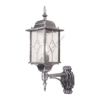 Elstead Lighting / Outdoor Wall Lights / Wexford Up Wall Black & Silver