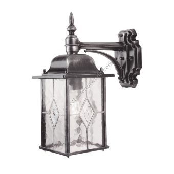 Elstead Lighting / Outdoor Wall Lights / Wexford Down Lantern Black & Silver