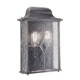 Elstead Lighting / Outdoor Wall Lights / Wexford Half Lantern Black & Silver