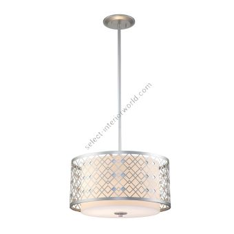 Elstead Lighting / Pendant Lights / Ziggy 2lt Medium Lacquered Silver