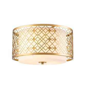 Elstead Lighting / Ceiling Lights / Ziggy 2 Medium Flush Lacquered Gold