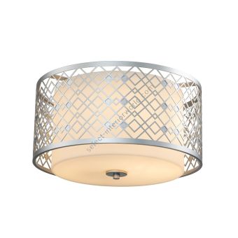 Elstead Lighting / Ceiling Lights / Ziggy 2 Medium Flush Lacquered Silver