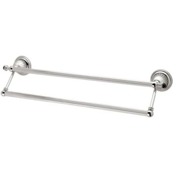 Bronces Mestre / Towel Holders / Double towel rail 600mm with Swarovski black crystal 033279.N00.50