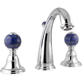 Bronces Mestre / Washbasin Fittings / Three holes basin set with lapislazuli stone 037101.LP0.50