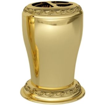 Bronces Mestre / Toothbrush Holders / Tooth brush & tumbler with laurel decoration 046082.C00.00