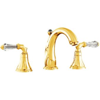 Bronces Mestre / Washbasin Fittings / Three holes basin set with Swarovski crystal 058601.F00.00