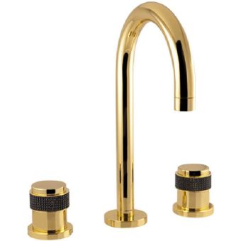 Bronces Mestre / Washbasin Fittings / Three holes basin set with black Swarovski 071401.HN0.00