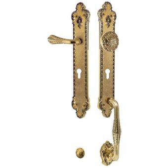 Bronces Mestre / Door Handles / Treasure set with keyhole europrofile 85mm left 0J2417.Z85.12