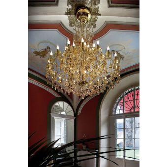 Italian Luxury Lighting / Chandeliers / Maria Theresa Amber 45 Lights 1003 045
