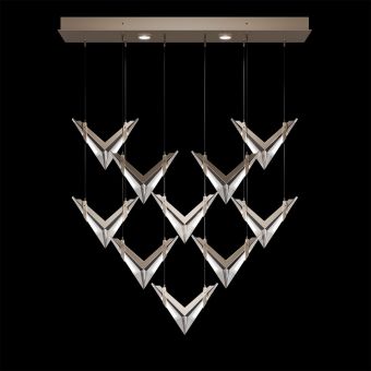 Fine Art Handcrafted Lighting / Pendants & Suspension Lights / BLADE 48"W Rectangular 100052