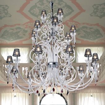 Patrizia Volpato / Chandeliers / Intrecci Handcrafted Murano Glass Swarovski 2085-12+6