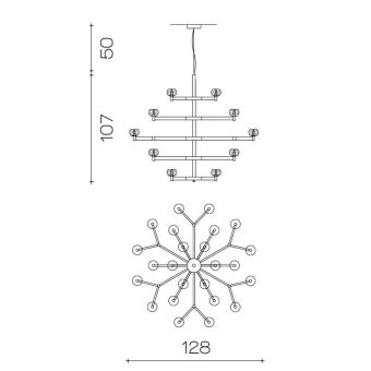 Il Paralume Marina / Chandelier / 2130/CH36/NL