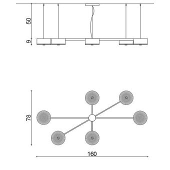 Il Paralume Marina / Chandelier / 2166/CH18